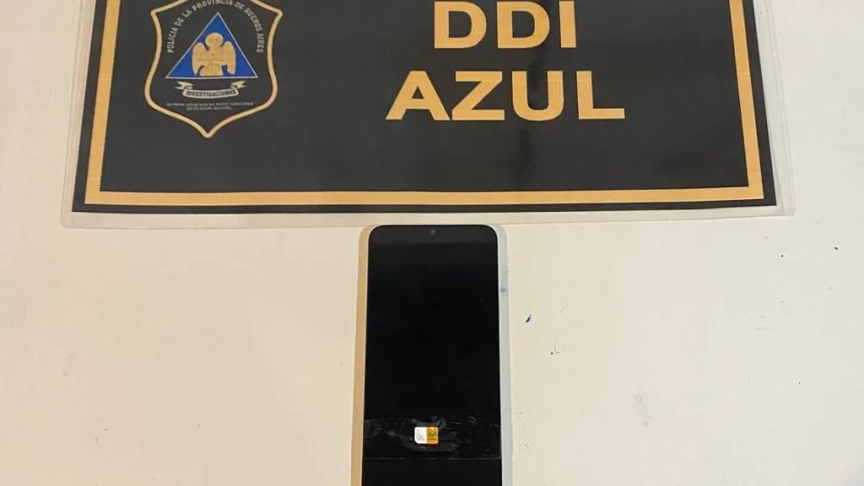 El teléfono celular secuestrado a Neefer Eduardo ?Gallego? González será sometido a pericias. FOTO: DDI AZUL/PBA